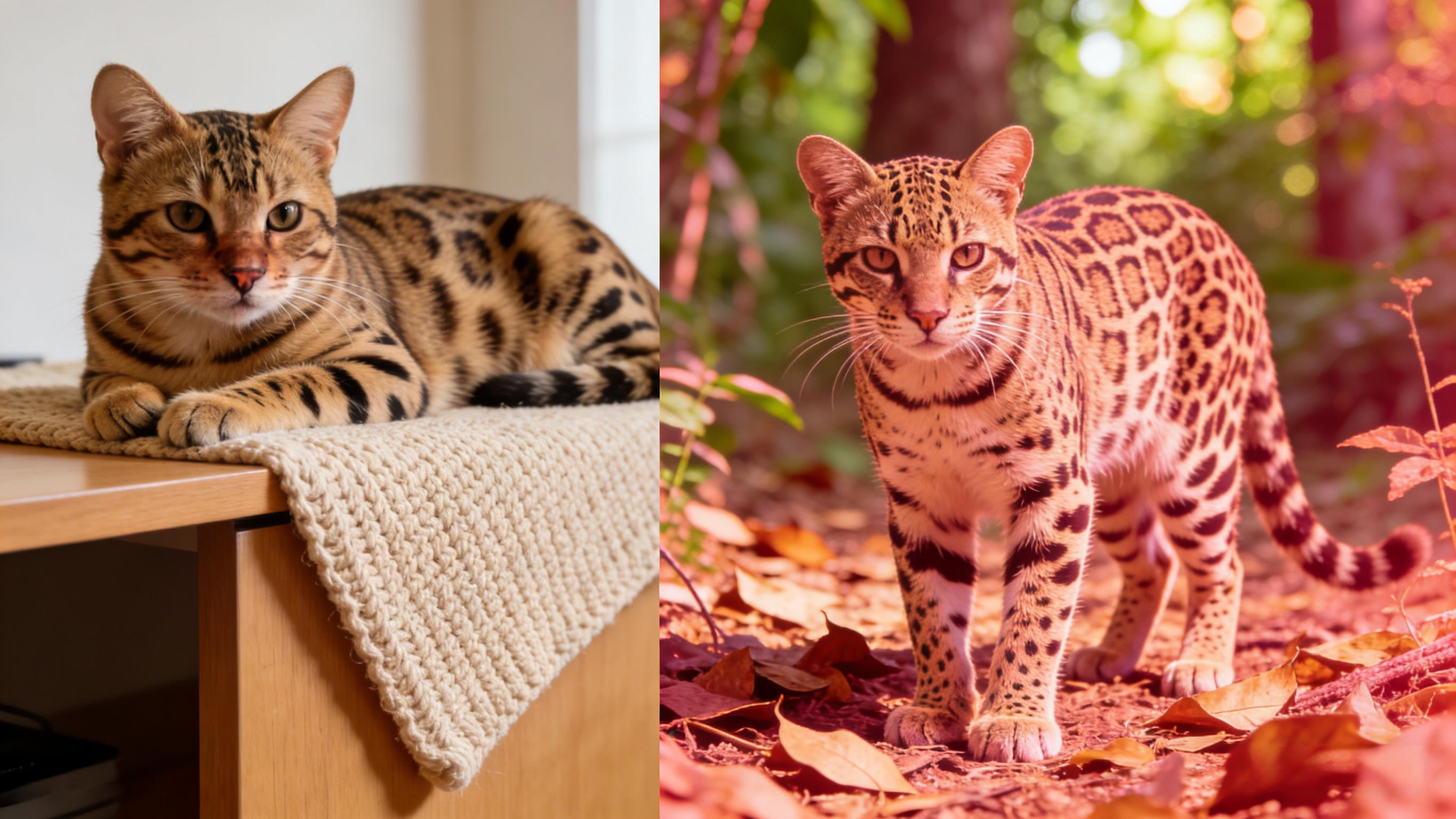 それらを混乱させるのをやめなさい! ペットのベンガル猫とは別に野生のヒョウ猫に伝えるための3つの詳細