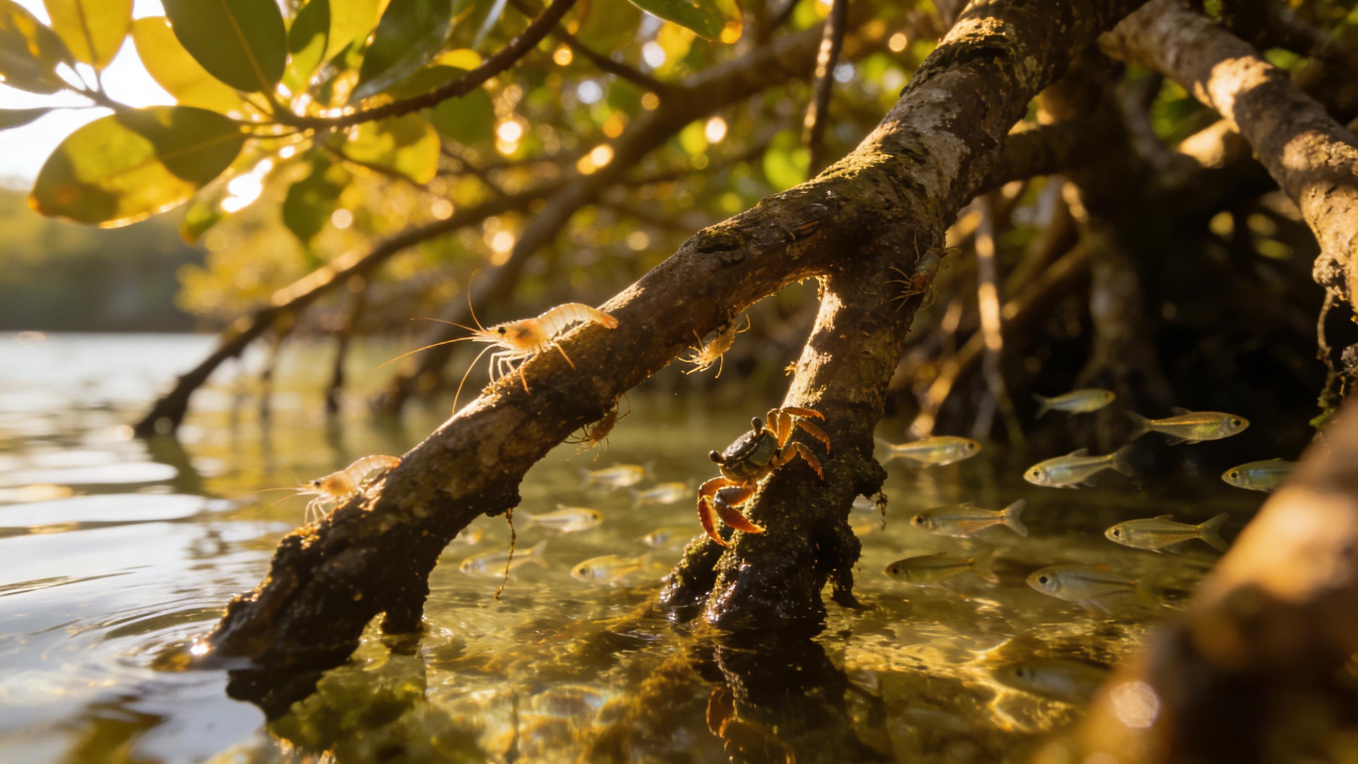 揭示红树林的海洋生物-沿海生命摇篮中的温柔监护